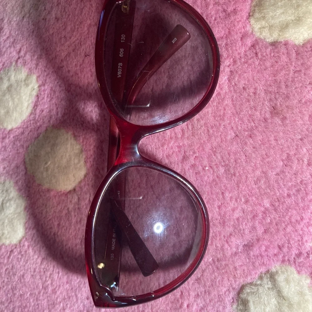 Valentino Dark Red Rounded Cat Eye Women’s Designer Summer Sunglasses